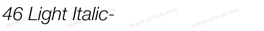 46 Light Italic字体转换